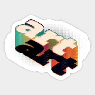 "Art" Type Design Sticker